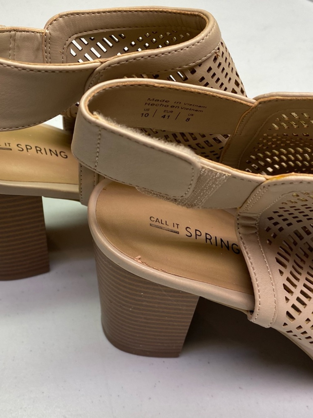 Call it Spring BEIGE Open Toes Heels, 10/41 Spring Sale - Picture 3 of 6